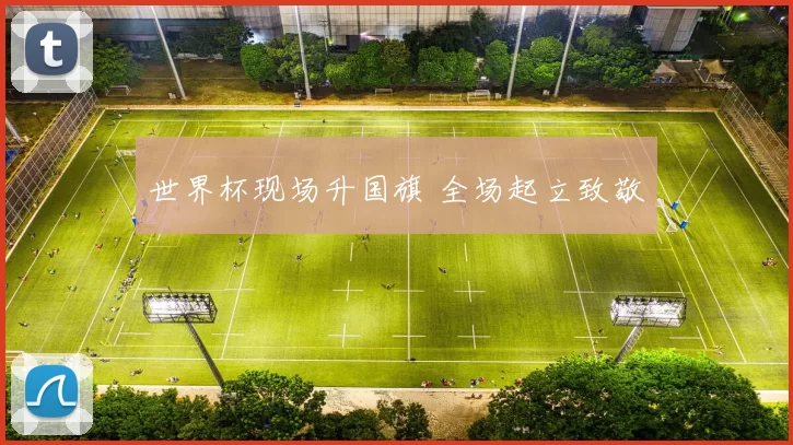 世界杯现场升国旗 全场起立致敬